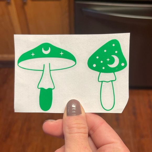 2 Celestial Mushrooms Vinyl Decal - Picture 3 of 10